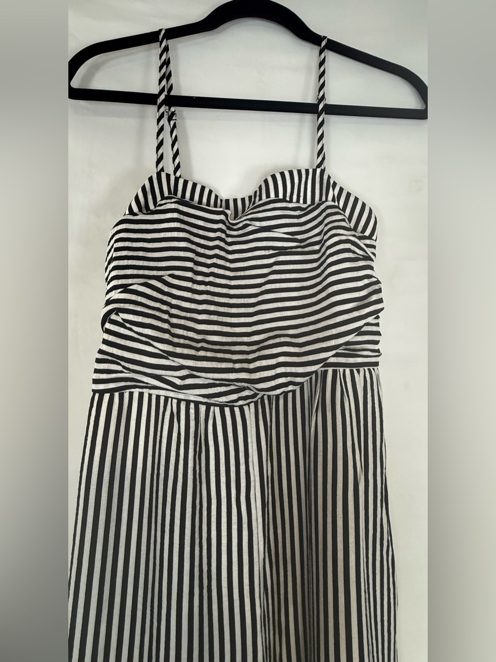Cupshe Black & White Vertical Stripe Wide-Leg Jumpsuit - Picture 2 of 16